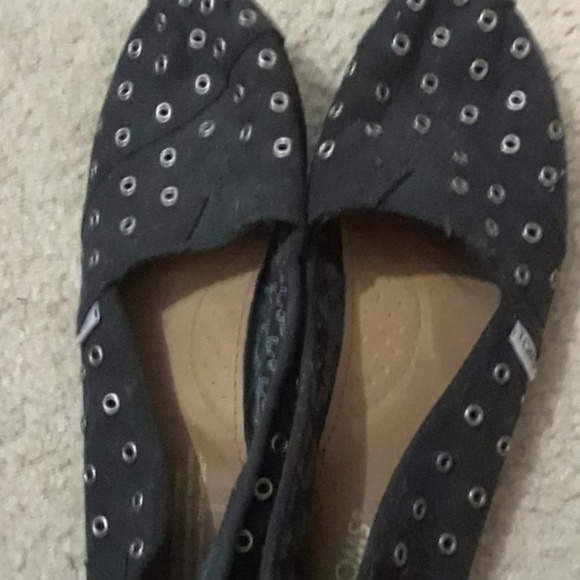 Tom's grommet rivit stud flats casual authentic 7 - Picture 1 of 5